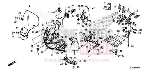 CAPOT AVANT CRF1000AH de 2017